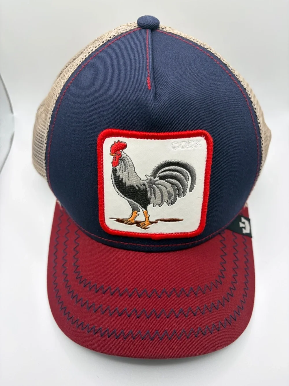 Goorin Bros The Farm The C**k Black Trucker Hat Navy All American Rooster Cap